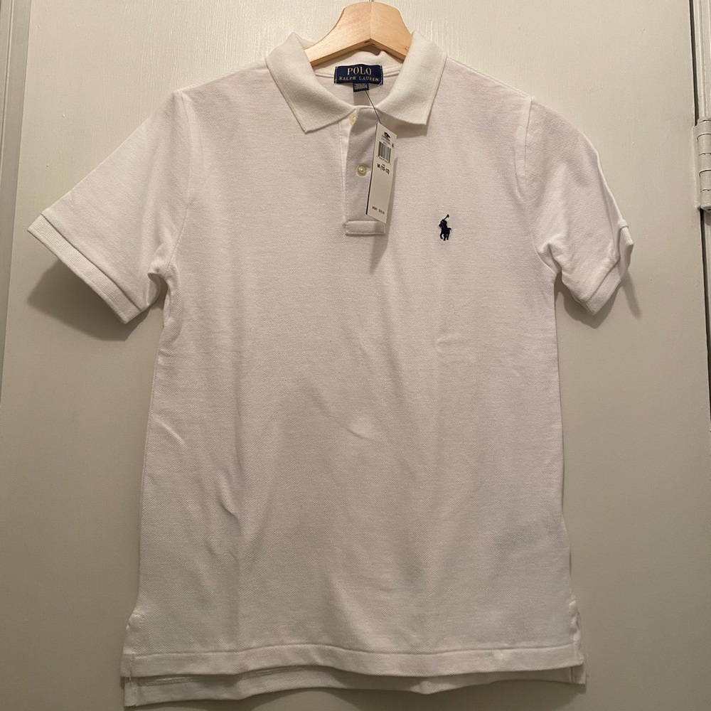 White Boys Size 10 Polo Shirt NWT